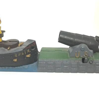 Cannon And Ship Mechanical Bank