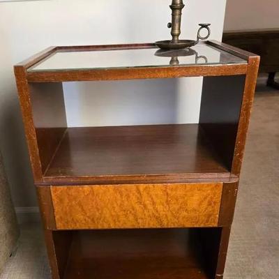 Midcentury Modern Rway Nightstand And chamberstick