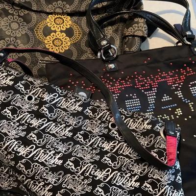 Large Designer Tote Bags - Petunia Pickle Bottom, Coach & Metal Mulisha