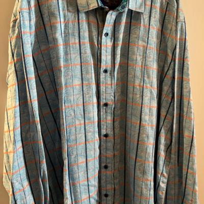 Robert Graham Blue With Orange Stripe - 3 XLT