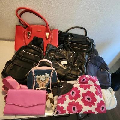 Colorful - Pink, Red, White and Black Handbags And Assorted Purses