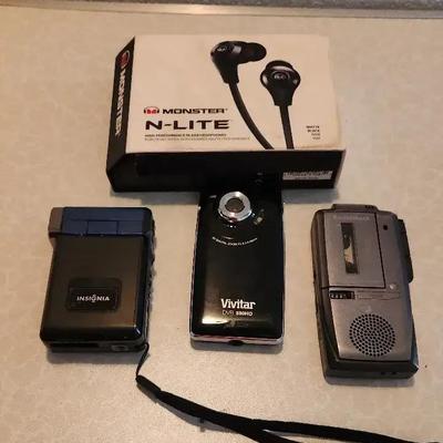 Various Electronics, Camcorder, Tape Recorder, Headphones