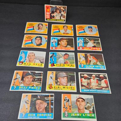 Lot #23 - 1960 Topps Baseball Card Lot (15) – Reds Heavy Artillery Frank Robinson, Billy Pierce, Earl Wilson