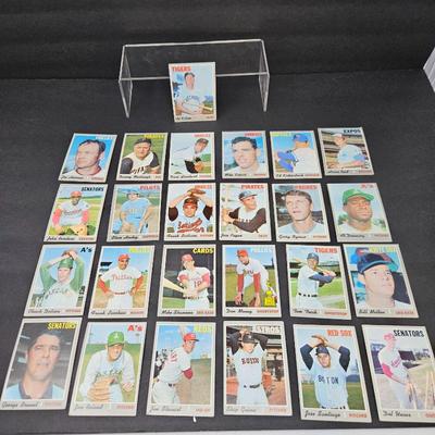 Lot #4 - Lot of 21 Topps 1970s Baseball Cards – Al Kaline Detroit Tigers HOF Star + Others