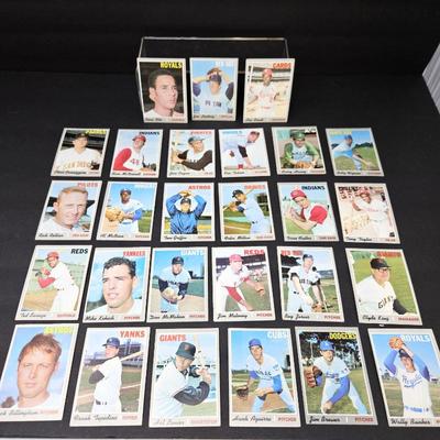 Lot #3 - Lot of 24 Topps 1970s Baseball Cards – Lou Brock, Jim Lonborg, Amos Otis + More