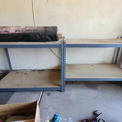 Metal Shelving With Wood