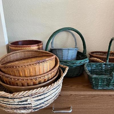 Baskets Galore! Variety of Colors & Sizes - 11 Pieces