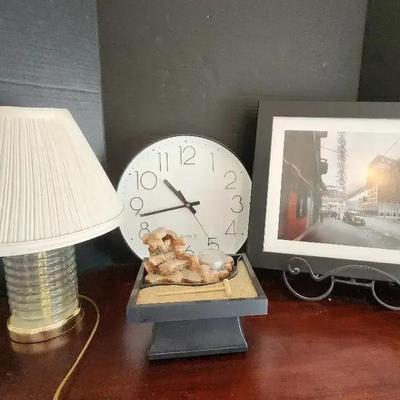 Black & White Collection - Framed City Print, Wall Clock, Zen Garden, Desk Lamp