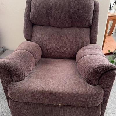 Brown Fabric Reclining Chair