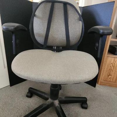 Rolling Desk Chair, Black And Gray