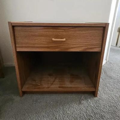 Wooden End Table With Drawer