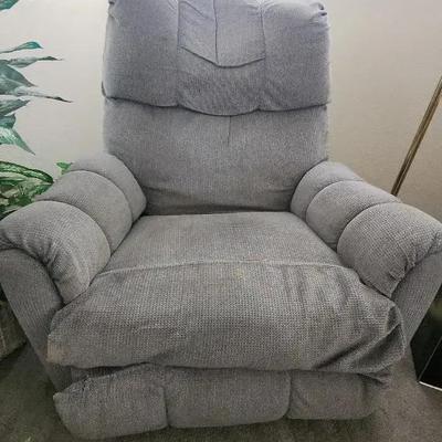 Recliner Rocking Chair, Light Blue
