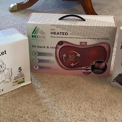 Heating Pad, Heated Blanket And Heated Massage Pillow NIB