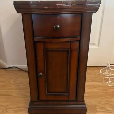 Side Table With Built-In Charging Station 