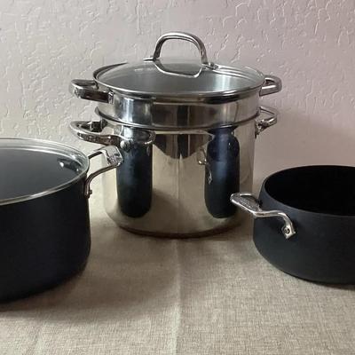 (2) All-Clad Pans and a Wolfgang Puck Steamer
