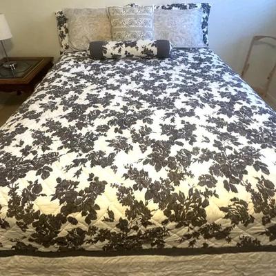 Queen Bed With Matress (Bedding Included)