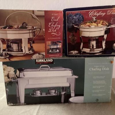 Three NIB Chafing Dishes (Tis the Season to Entertain)
