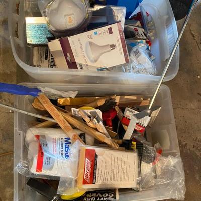 Loads of new tools in package. Homeowner worked at ACE Hardware and stocked up during clearance sales!