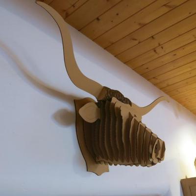 Sale Photo Thumbnail #3: Cardboard Cutout Bull's Head