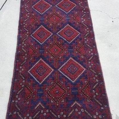 Handwoven Afghan Baluchi Wool Runner Rug