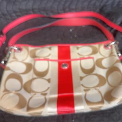 Coach Hampton Stripe Handbag