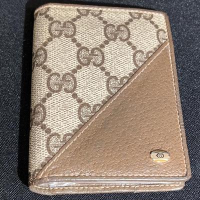 Vintage Gucci “GG” Monogram bi-fold wallet 