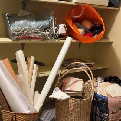 Large Craft Lot (Knitting, Drafting, Vintage Textiles & Yarn)