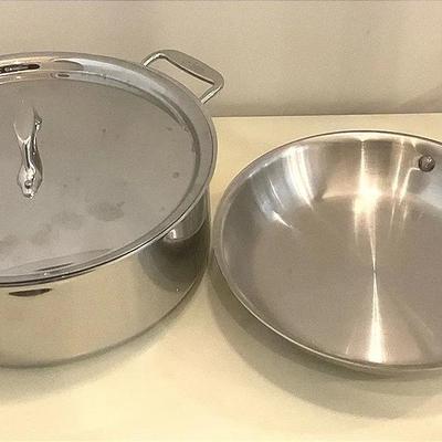 ALL-CLAD Stainless Steel Fry Pan And 6QT Stock Pot