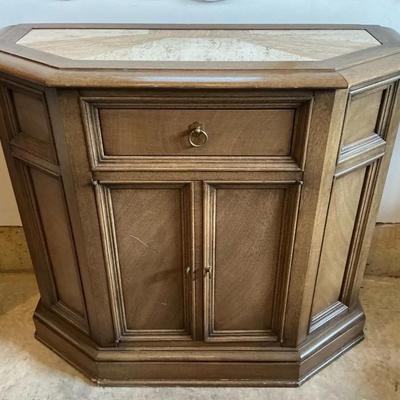 Stone Top Bar Cabinet Or Entryway Chest 