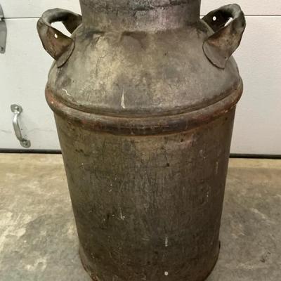 Heavy Galvanized Metal Milk Can 