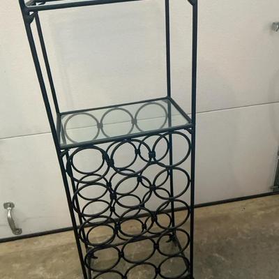 Metal Tiered Glass Wine Rack 
