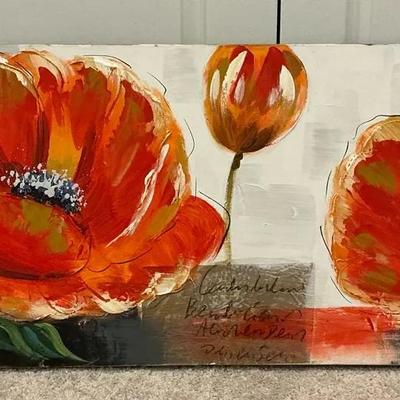 Bed Bath & Beyond Poppy Painting 59" x 20"