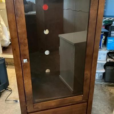 Bush Furniture Glass Front Storage Cabinet 