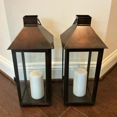 Crate & Barrel Candle Lanterns 