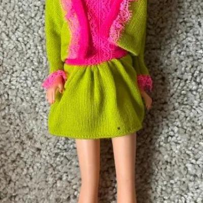 1966 Barbie Brunette Marlo Flip Twist & Turn Doll Bendable Legs