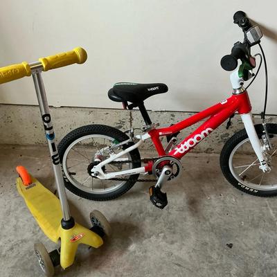 Woom Kids 14” Bike And Mini Micro Scooter 