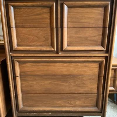 MCM 5 Drawer Walnut Highboy 