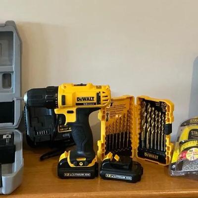 Ryobi Drill And DeWalt Drill With Tool Kit 