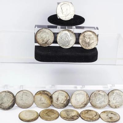 1964 Kennedy 90% Silver Half Dollars – 14 Coins & Four 40% Silver Half Dollars