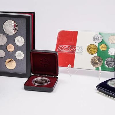 Canada & Mexico Proof Coins: Includes 3 Sterling Silver Dollar Coins 