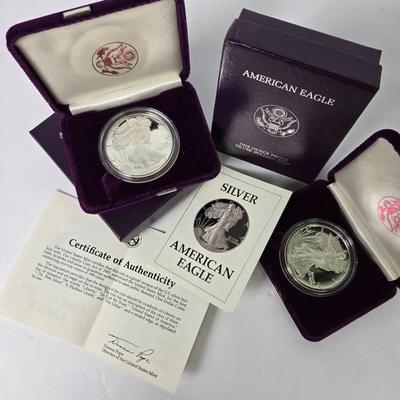 1987 S American Eagle 99.9% Silver Proof Coins