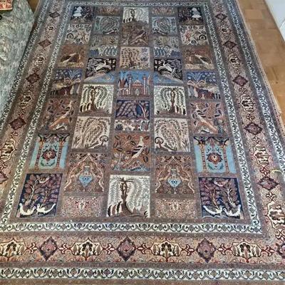 Room Size Handwoven Persian Wool Area Rug - 13’2”x9’10”