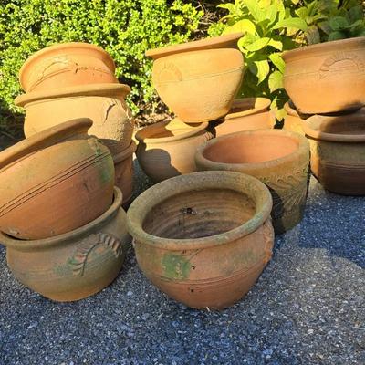 Terracotta Pots - 13 Total