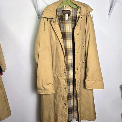 Vintage Eddie Bauer Goose Down Parka Coat - Plaid Flannel Lined - Size L