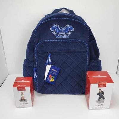 New Vera Bradley Harry Potter Ravenclaw Backpack Plus Hallmark Keepsake Ornaments