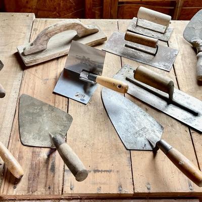 041-GAR: Vintage Masonry Tool Assortment