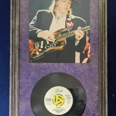 Framed 45 RPM Vinyl Record of the Song "Change It" by Stevie Ray Vaugn And Double Trouble