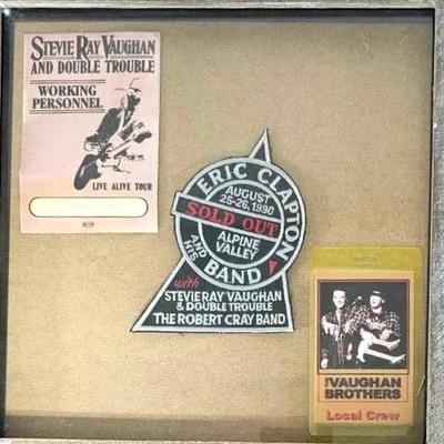Framed Vintage Collectible Concert Patches