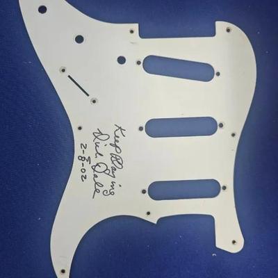 Signed White Electric Guitar Pickguard 