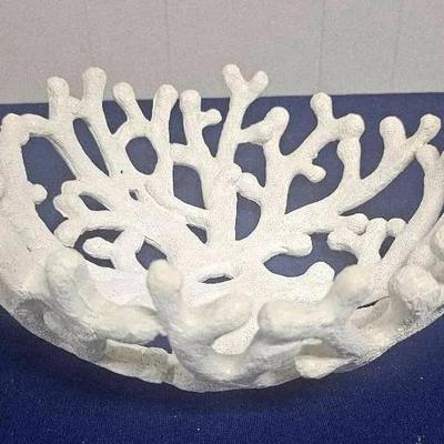 Faux White Coral Bowl 11" Diameter